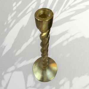 Gold Twisted Candle Holder